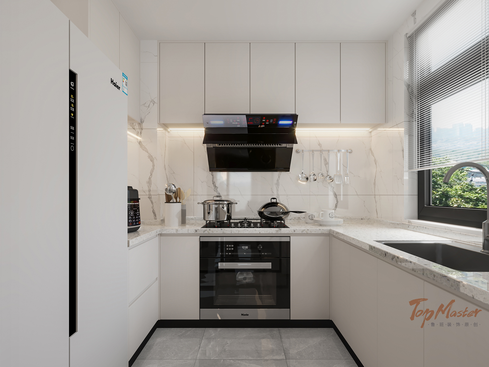 【鲁班装饰】吾悦首府126m2极简风格 告别纷扰