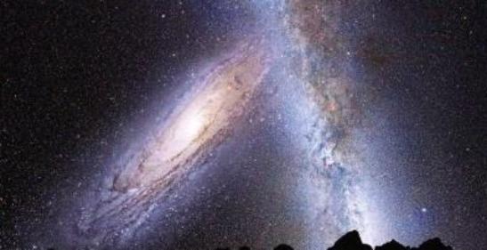 45亿年后这两个星系将合并,届时地球的夜晚将无比梦幻