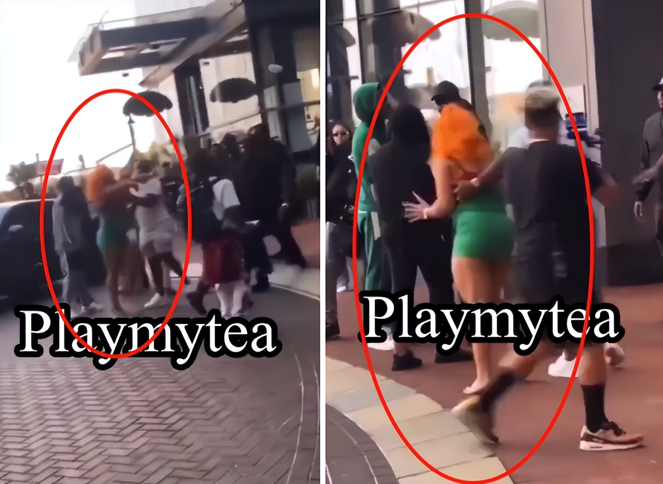 |歌手蓝脸和女友街头互殴！女方老爸被打倒在地，一群黑衣壮汉拉架