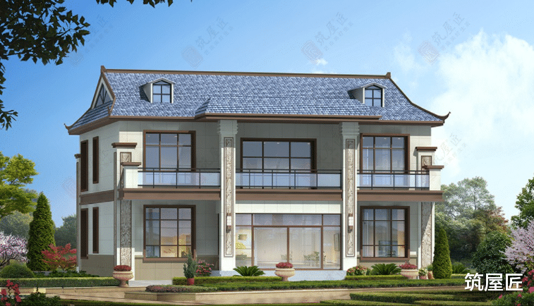 14×12米农村2层别墅设计,8室4厅规划,畅享乡居生活