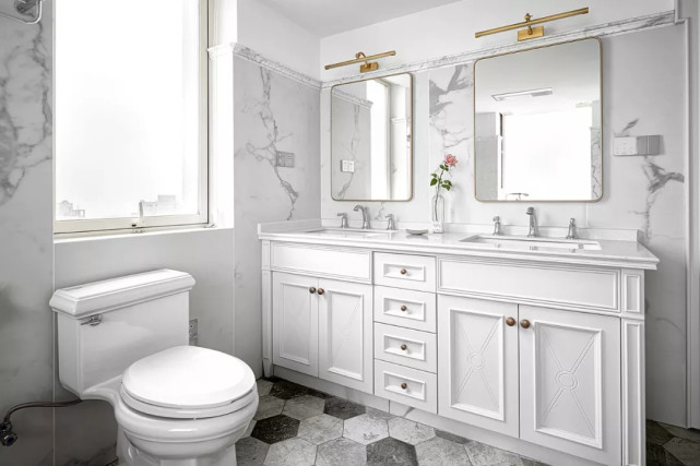 165平法式四居室白色+灰色,巧妙的创意打造惊艳的效果