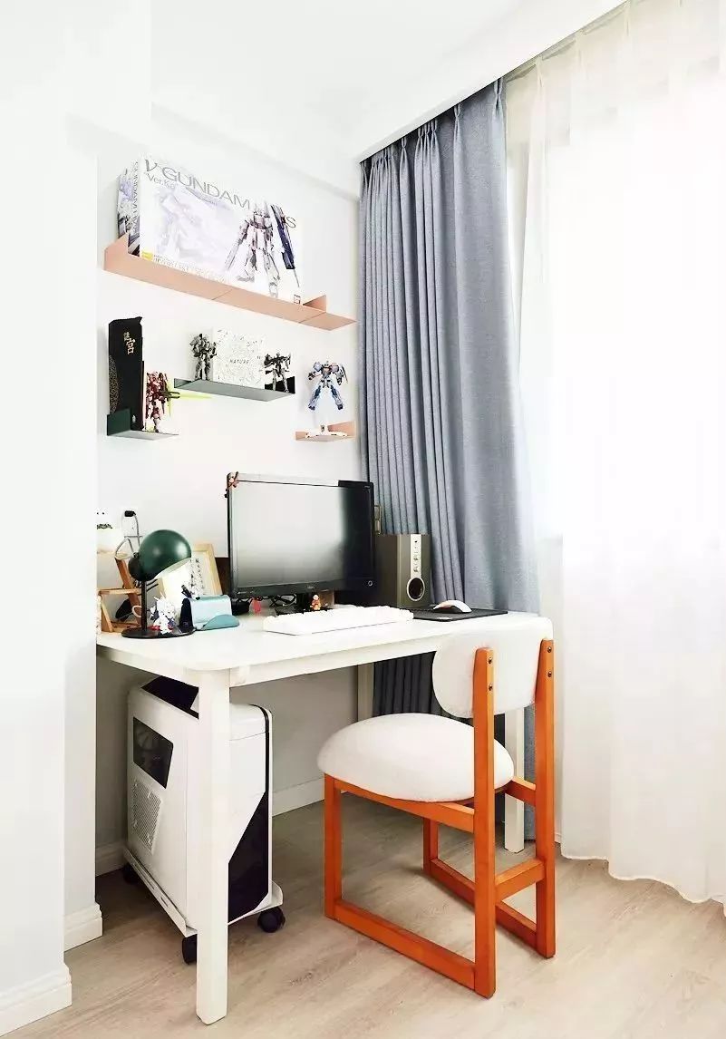 84平的北欧风小户型二居室,还挤出了衣帽间和书房