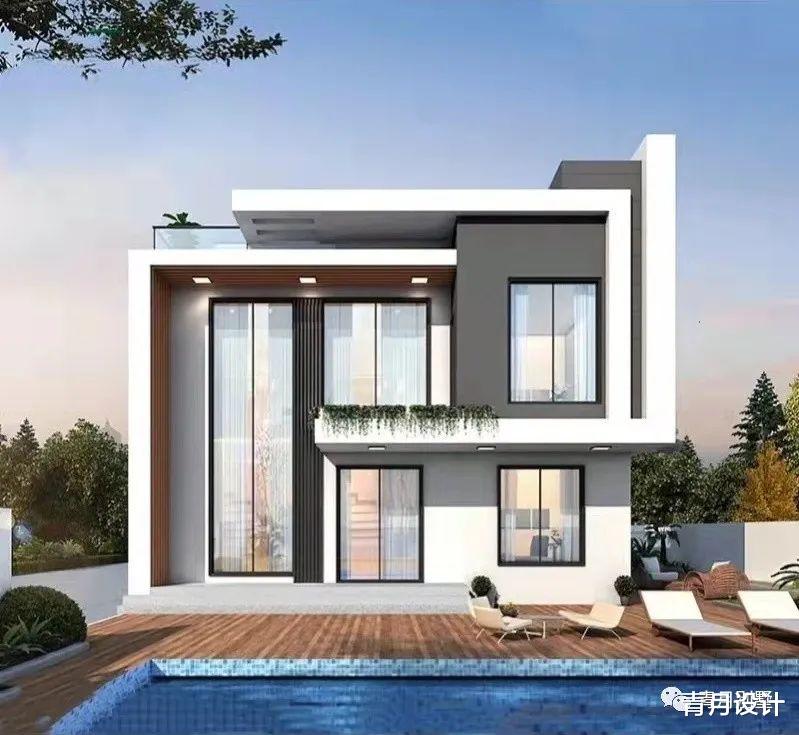 极简风现代别墅就是这么耐看,大片落地窗彰显无敌视野