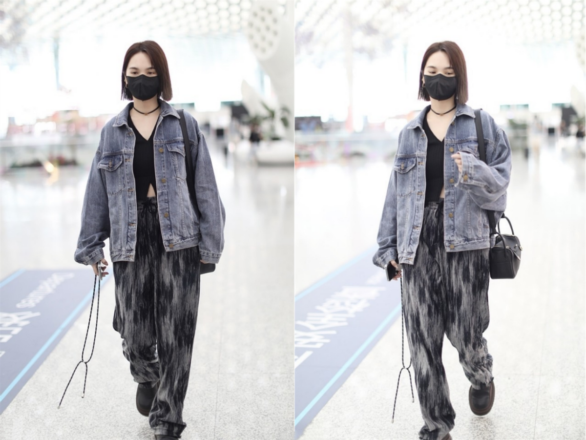 杨丞琳|杨丞琳真不像80后的人，穿上牛仔外套跟00后一样，看着太年轻了