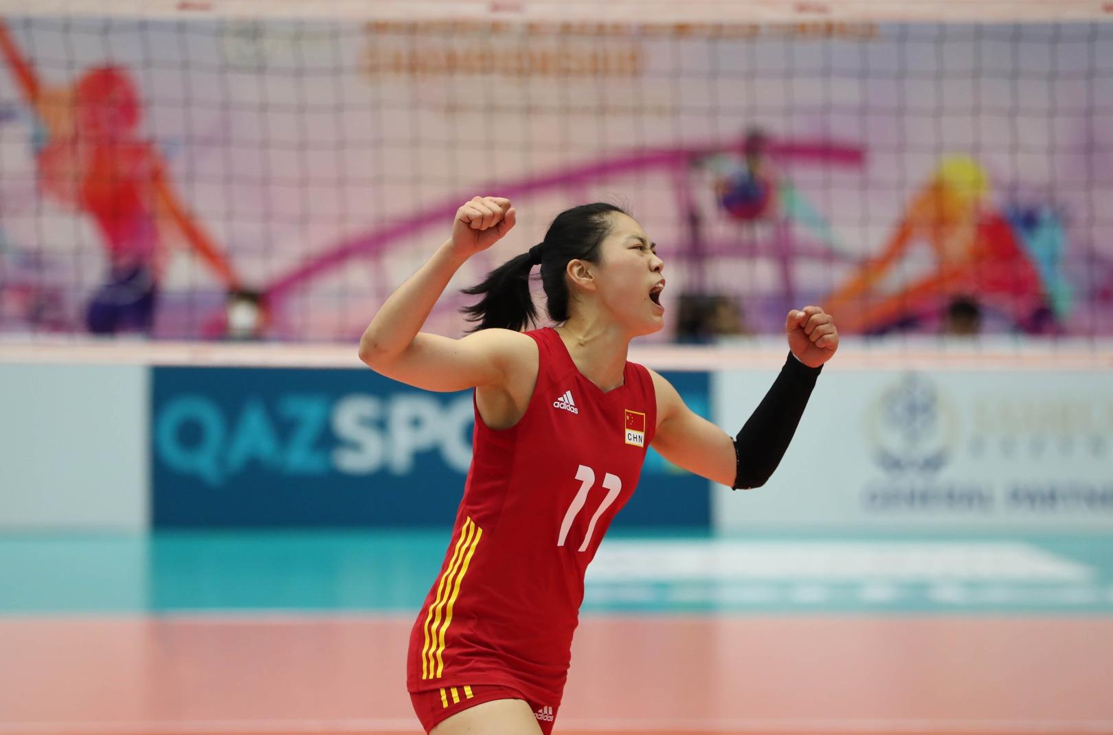 女排|五战全胜！U20亚锦赛中国女排3比0击败泰国，进决赛将与日本争冠