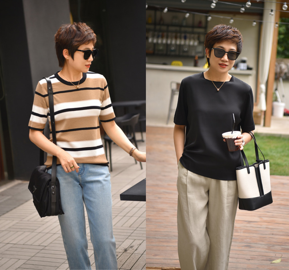 减脂餐 中年“大妈”为何如此会穿？身材一般、又是短发，还能优雅高级！