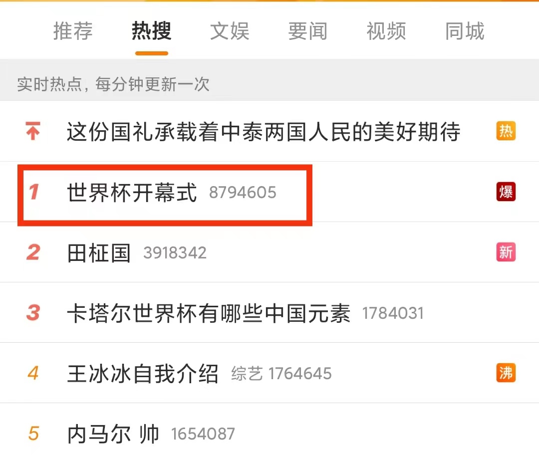 开幕式|韩星田柾国献唱世界杯 中国粉丝却刷爆热搜 网友：韩流又回来了？