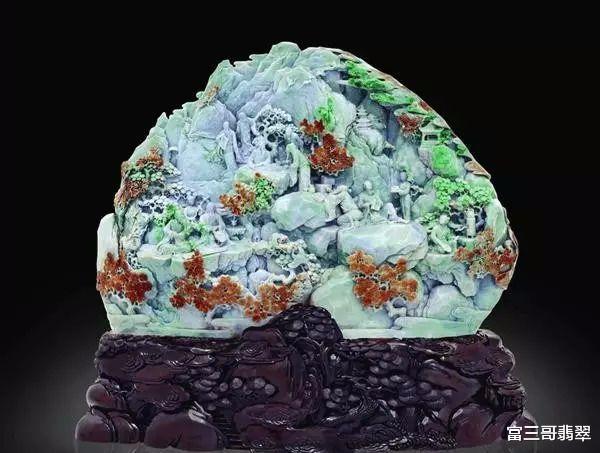 翡翠|玉赏 ▏重达三吨的五彩翡翠原石,打造人间瑰宝《香山九老图》