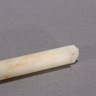 和田玉籽料|清代-和田玉籽料素面翎管