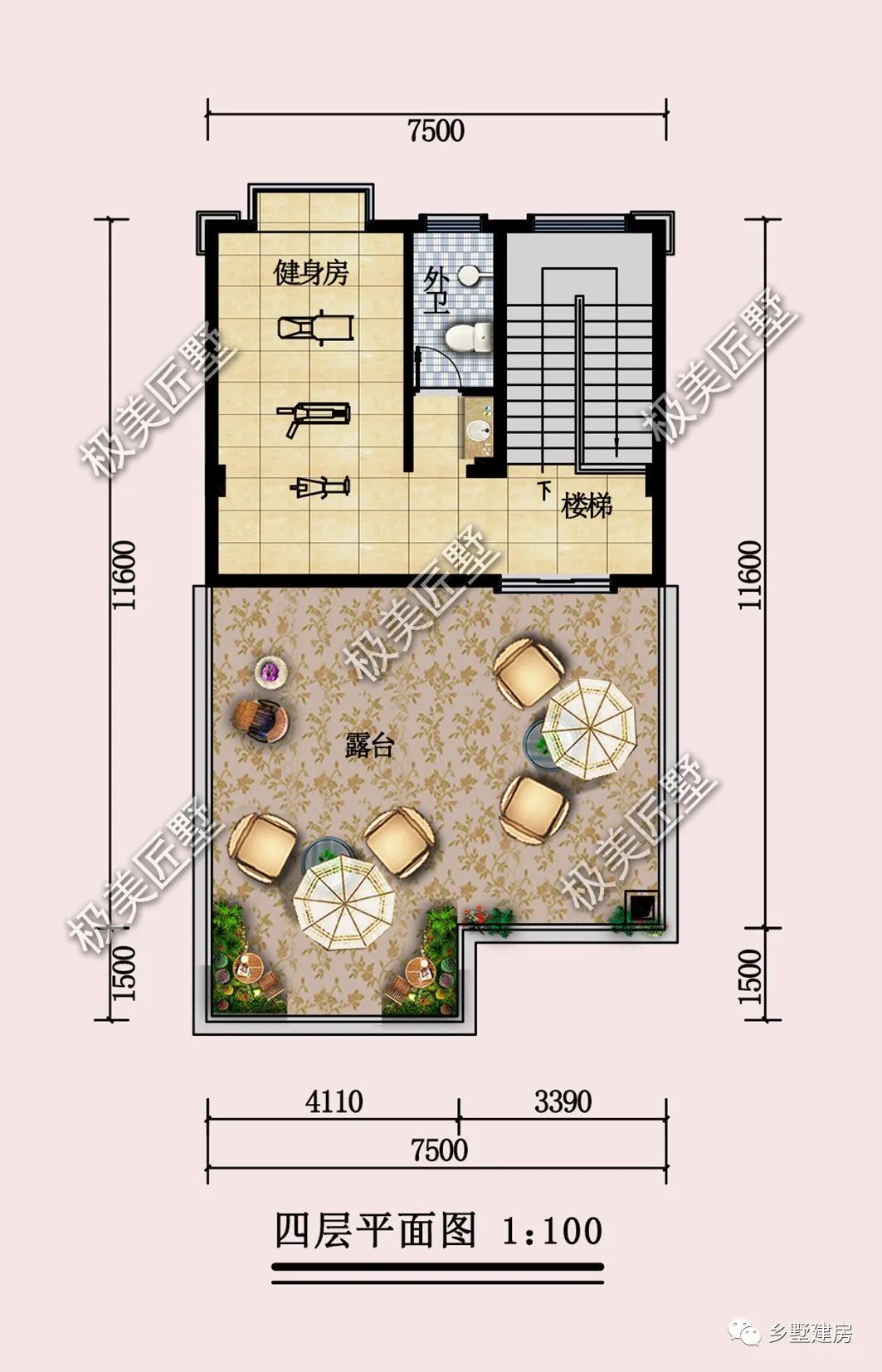 7.5X11.6米小开间喜欢中式这样建,简洁又大气