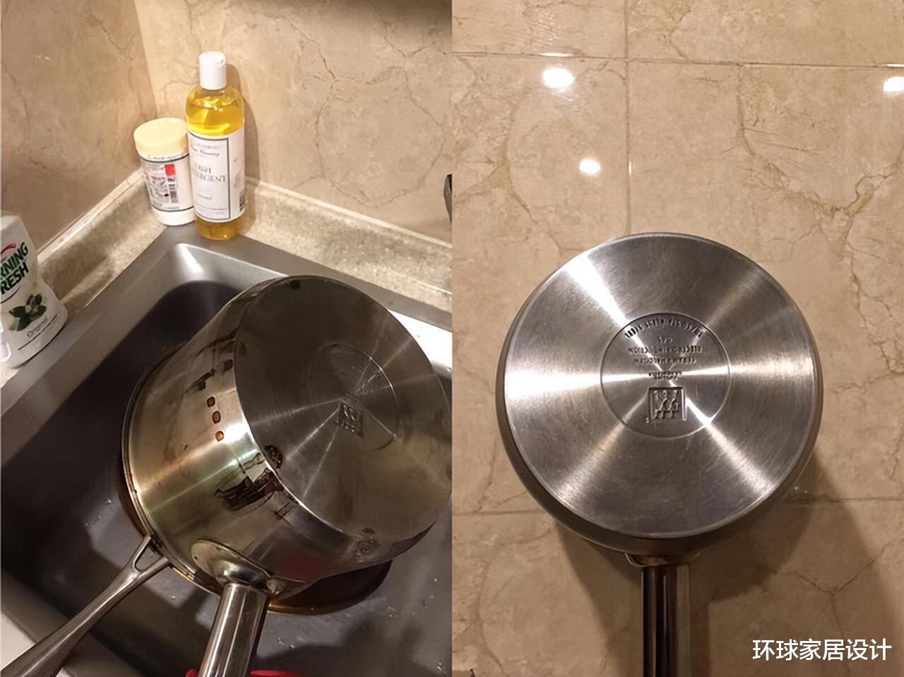 厨房里的锅,太容易变黑变黄了,教你2个小妙招,黑锅变新锅!