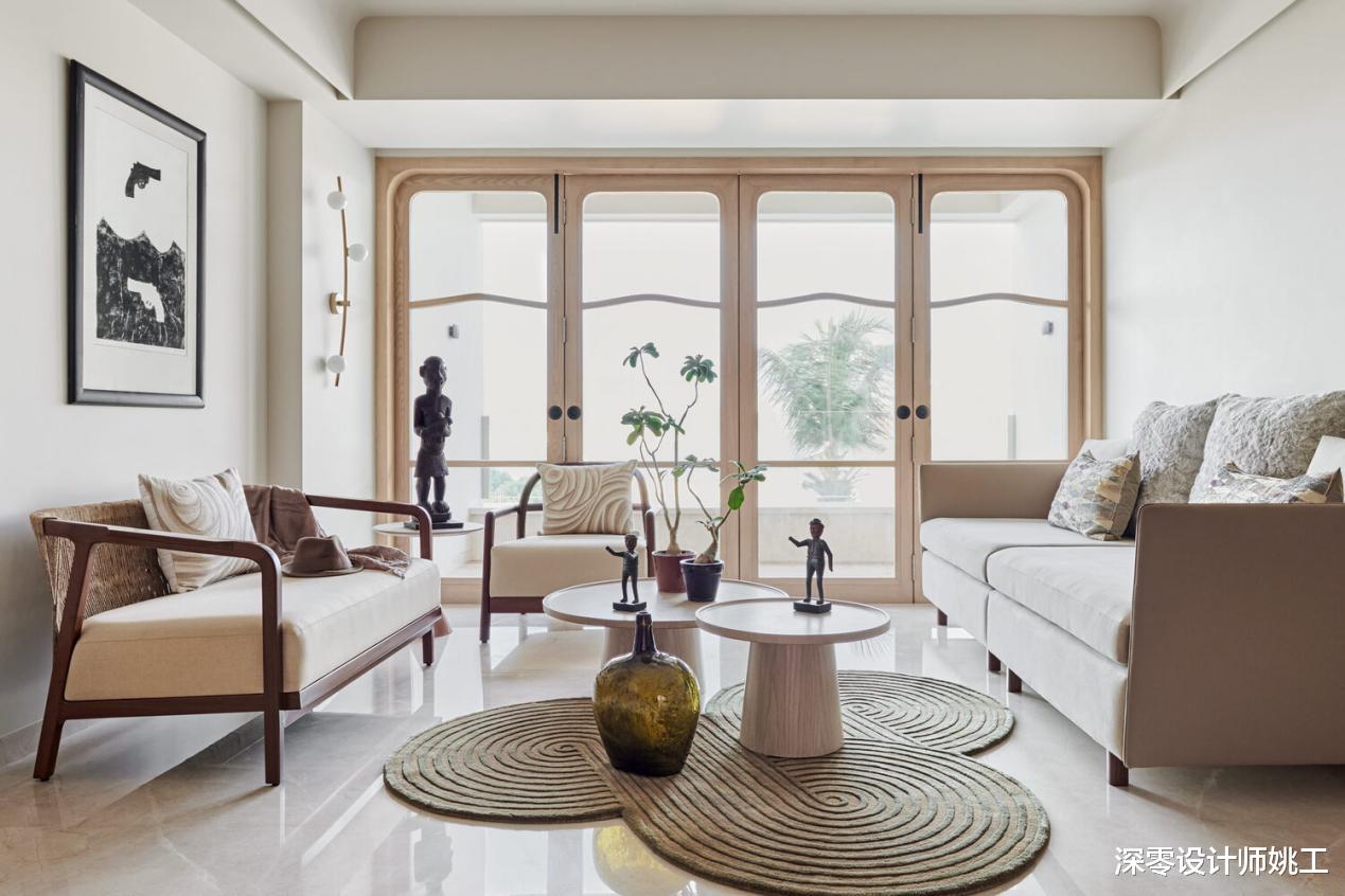 看了他家86㎡新房，才知道什么是随性，整屋米白搭配舒适又治愈