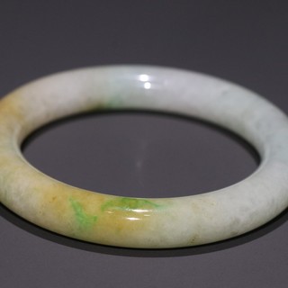 翡翠|晚清 翡翠圆条手镯