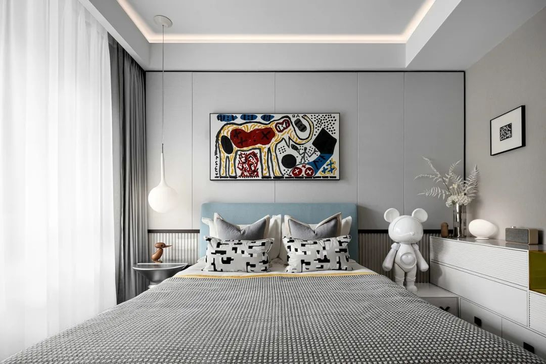 大理石+木饰面+嵌入式灯带，160m2轻奢复古感，他拿捏了！