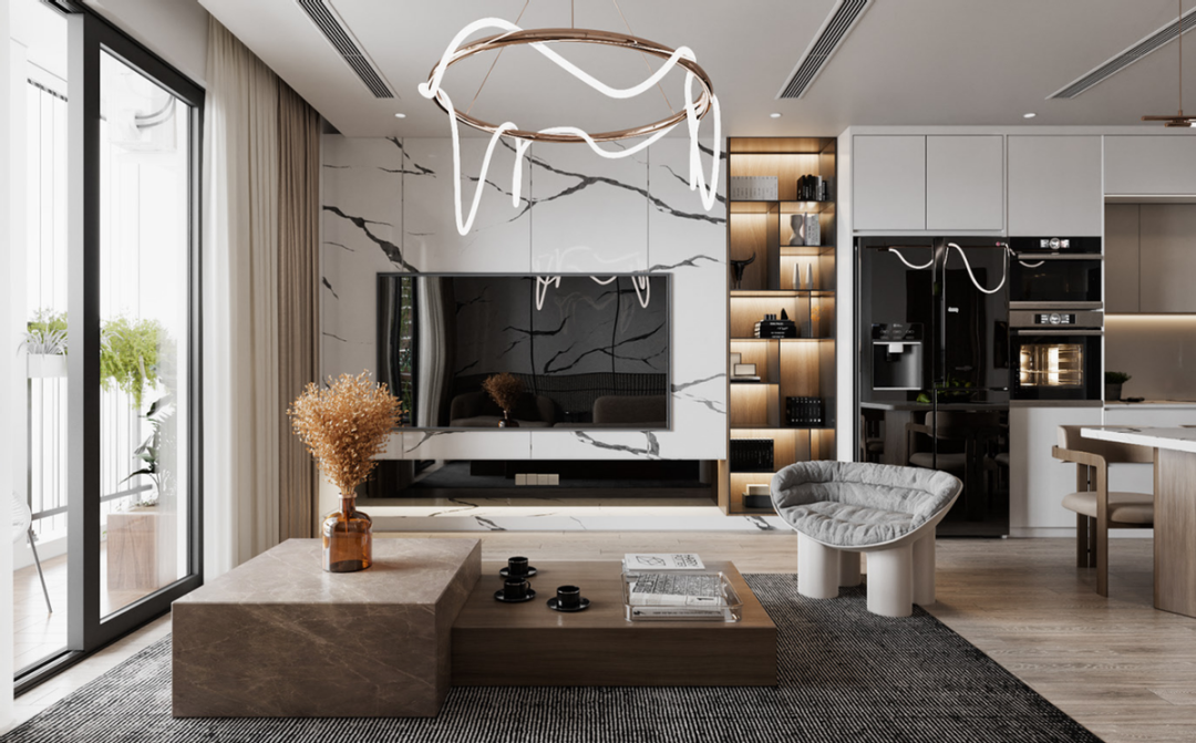 128㎡的家,全屋轻奢精致,收纳一丝不苟