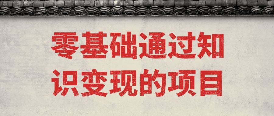 |网课变现训练营，零基础通过知识变现的项目