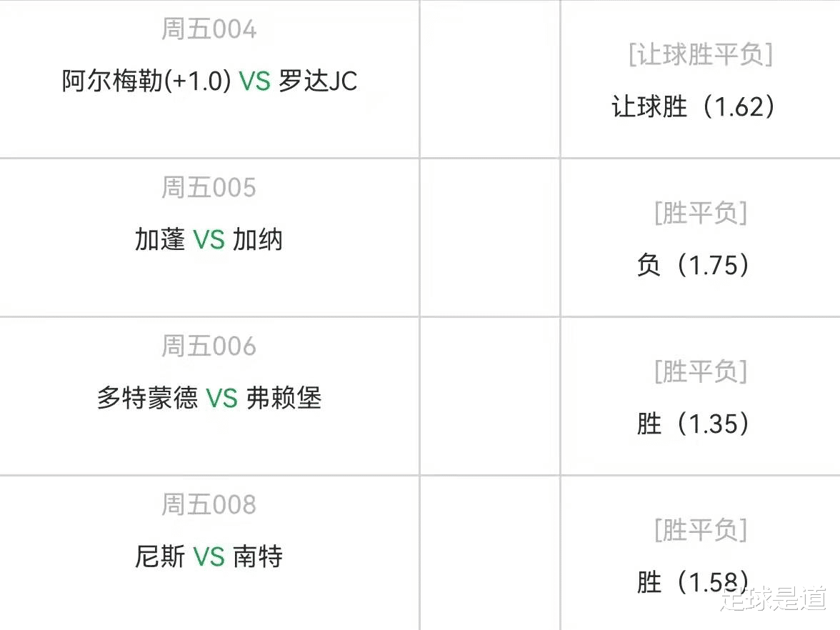 多特蒙德|1.14周五精选4串高赔比赛：阿尔梅勒城VS罗达JC+多特蒙德VS弗赖堡