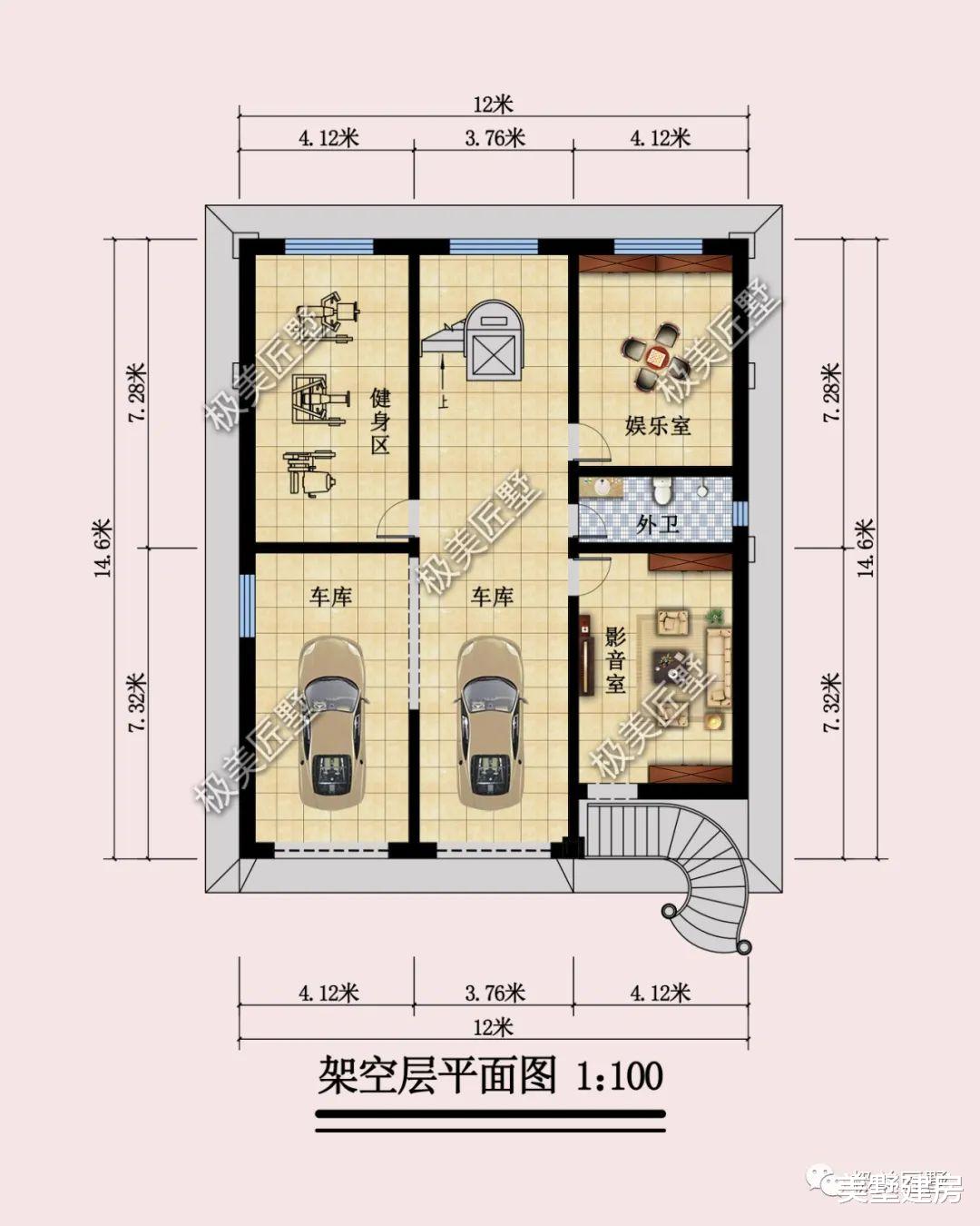 带有架空设计的三层欧式别墅,你确定不想看看吗?