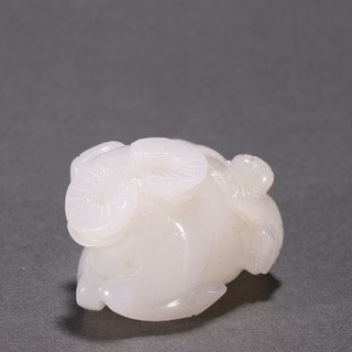 |回流 和田玉童子牧牛摆件