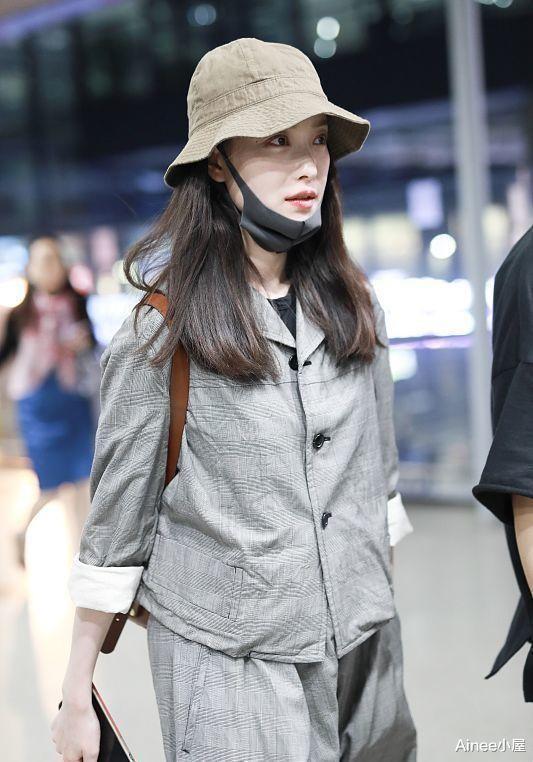 亚麻|倪妮真是文艺又率性，亚麻套装穿得宽松简约，藏住身材却显出气质