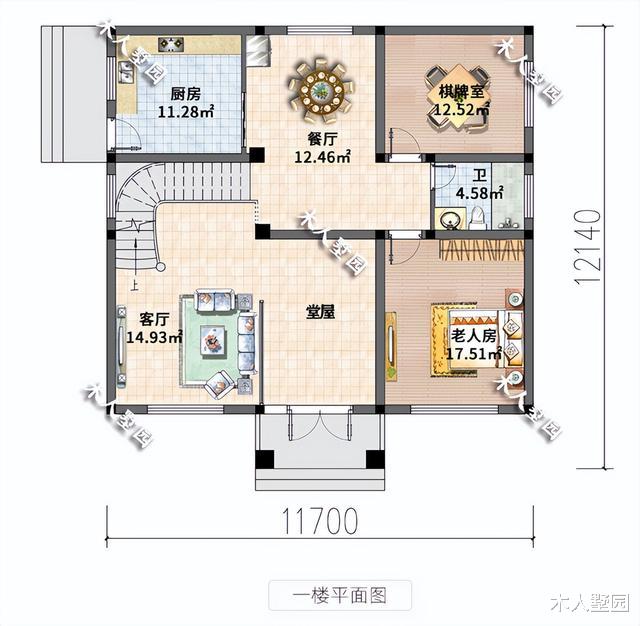 3栋人性化设计的三层别墅，占地面积120-130平左右，非常美观大方