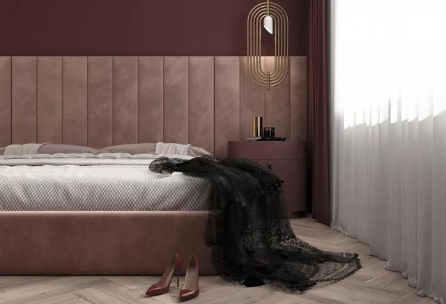 60平米现代设计女王范二居室,粉色调装修气质高贵