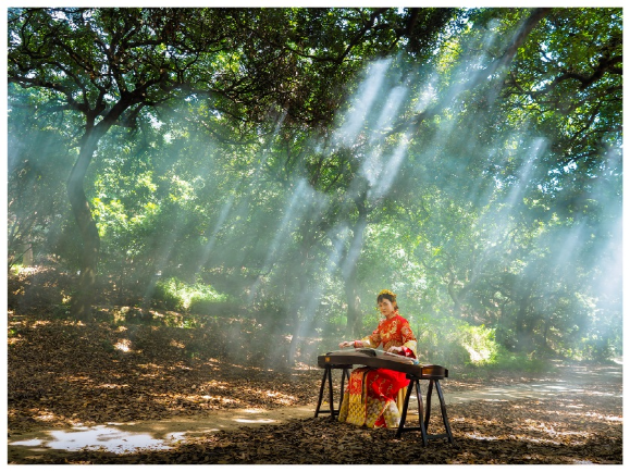 柔美古风人像外景片创意拍法,光效大片原来这么简单