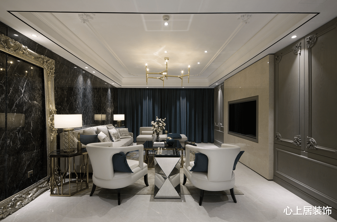 欧式轻奢,复古摩登,简约中略显大气