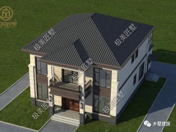 占地11.78X16.24米,二层新中式别墅风格,谁看谁都会心动