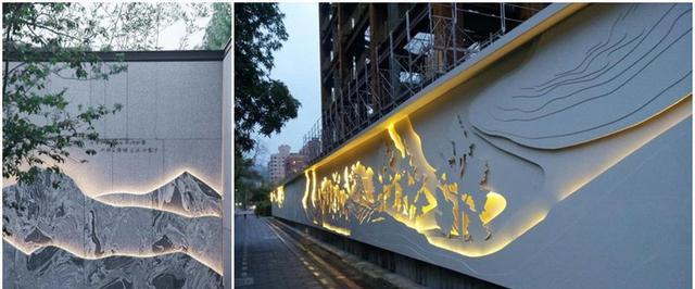 学学人家大宅别墅,院墙都玩出新花样!图案+隐藏灯带,好高大上