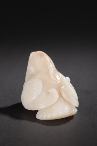 和田玉籽料|旧藏-和田玉籽料瑞鸟雕件