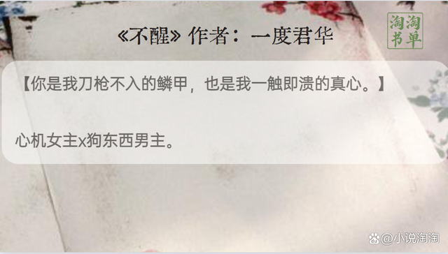 不醒|宁静都爱看的《不醒》!一度君华新作,不虐,不虐,真的很甜!