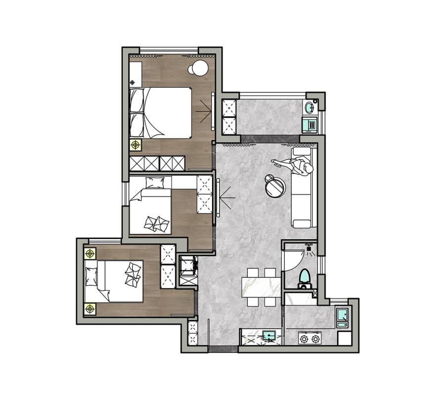 96平米现代简约风护士姐姐的家 朴素大方治愈力max!