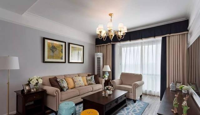 12万打造110㎡简美两居,最喜欢客厅的装修,小鼓凳又萌又时尚!