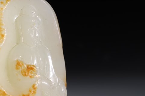 和田玉籽料|和田玉籽料 观音 把件