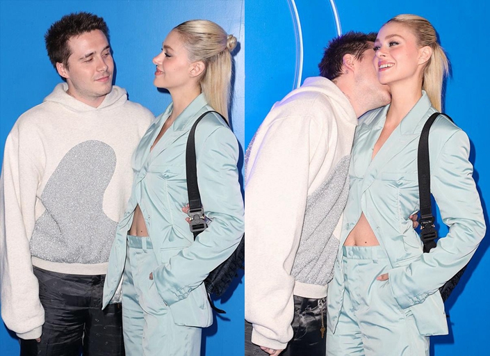 约翰尼·德普|贝克汉姆长子携妻子出席活动！妮可拉一粒扣性感