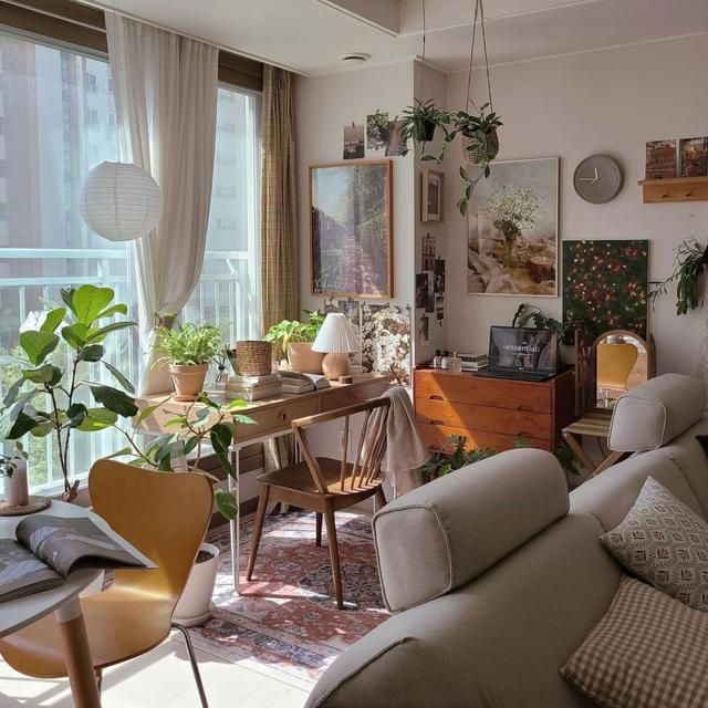 参观完她家，整个人都被治愈了！85㎡，全屋绿植环绕，超有品味！