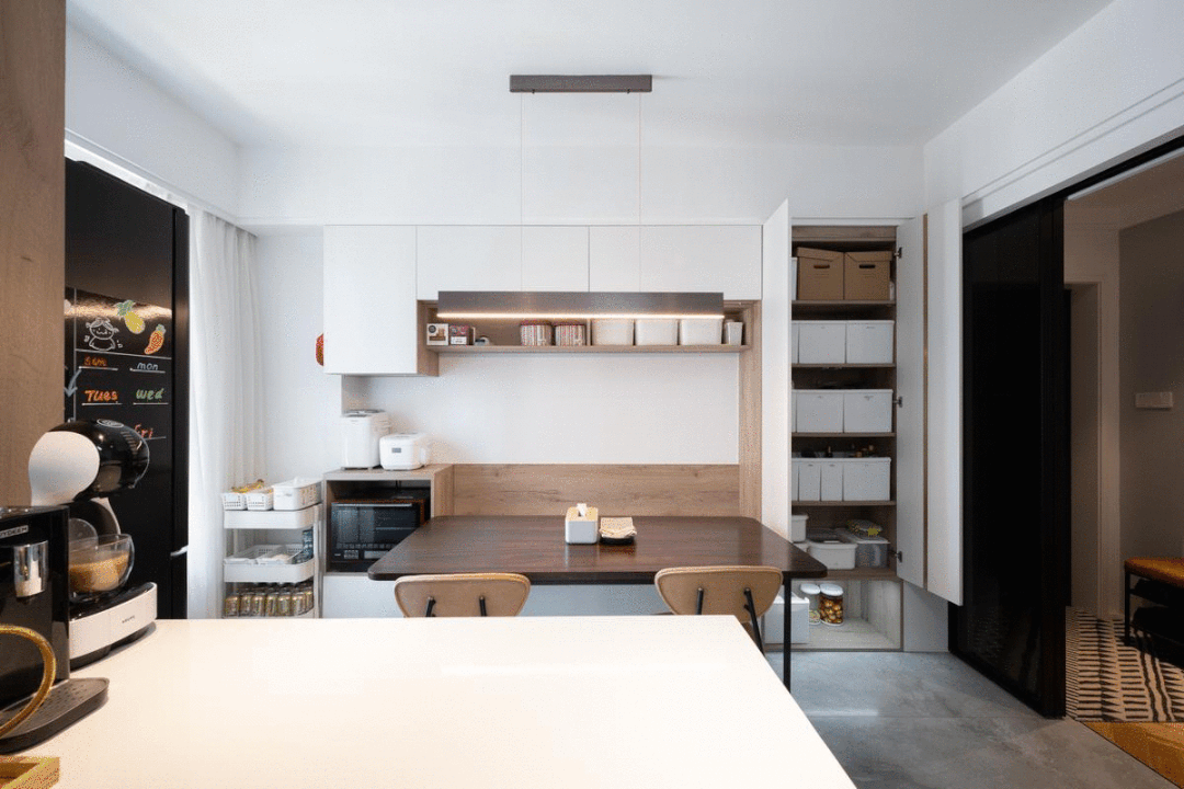 国潮新家丨97㎡极简风两居室,据说这个家两年都没乱~