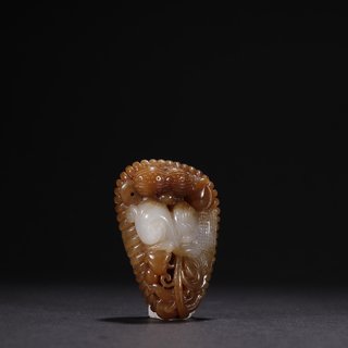 和田玉籽料|旧藏·和田玉籽料瑞兽挂件