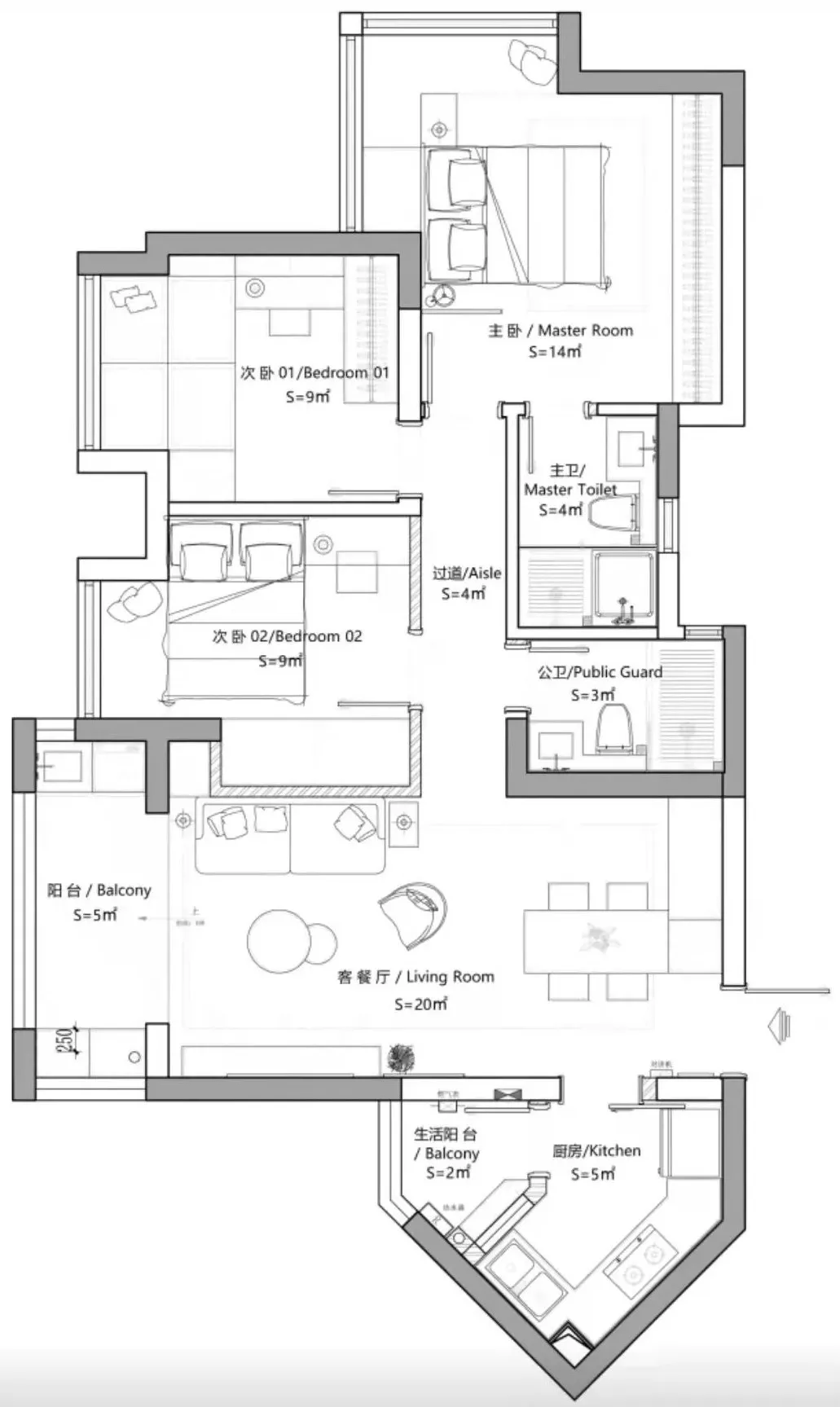 80㎡闲适日式风格,小空间也要有大容量