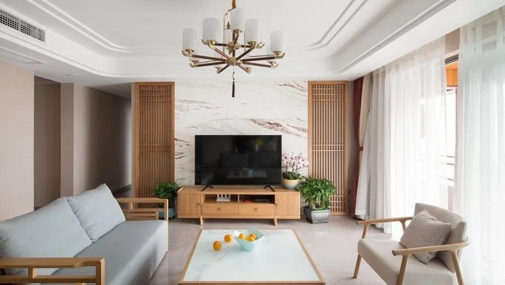 告别繁琐和沉闷：这个85后的100m2新中式，显大又清新！