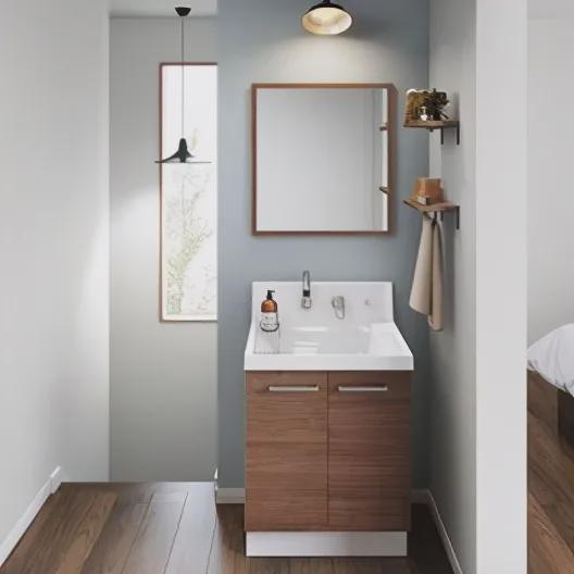 卫生间这扇竖直窄窗太重要了！不到20公分宽，洗漱台却变得亮堂堂