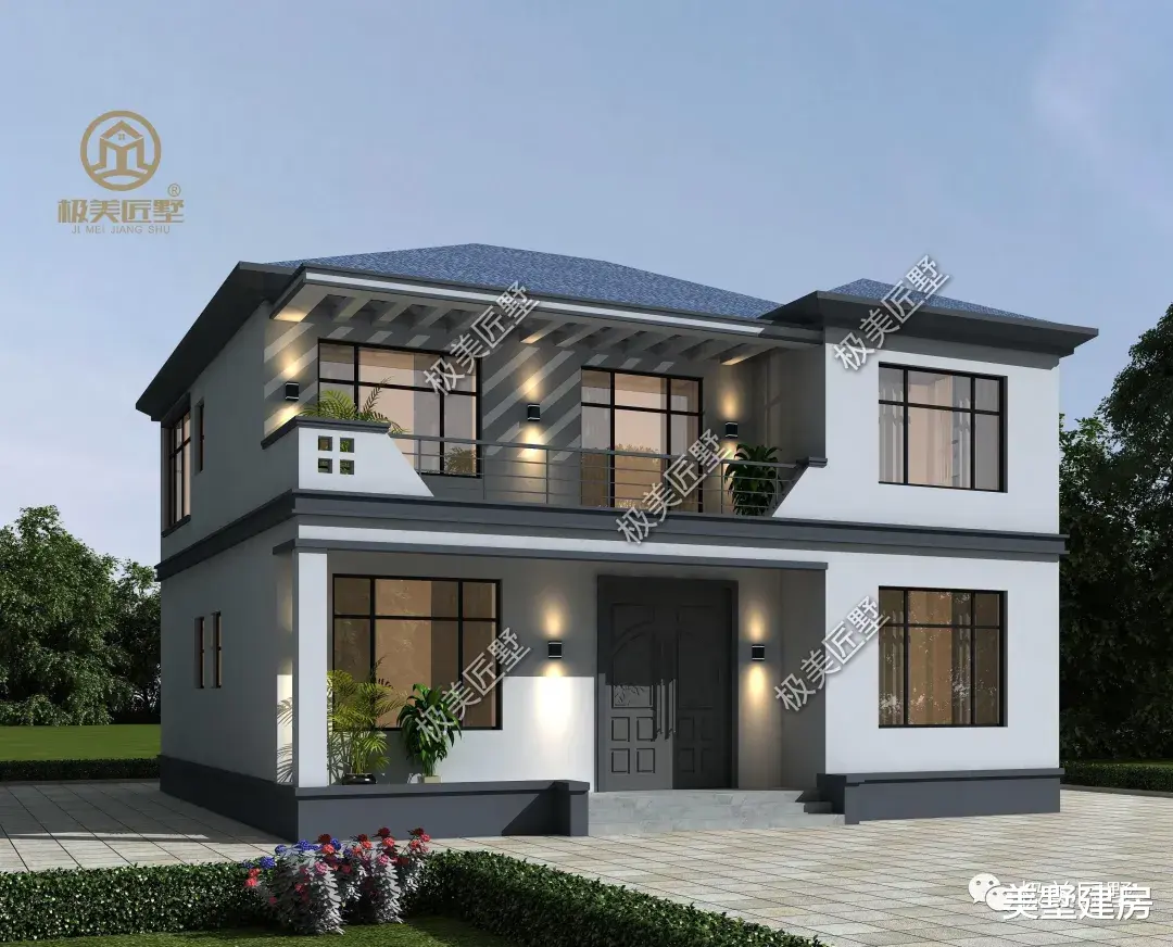 二层田园风别墅这样设计，耐看实用不易过时！