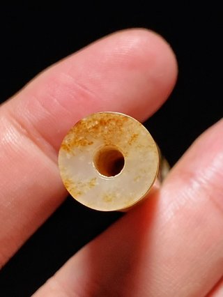 钧瓷|宋修内司玉勒 和田玉籽料 白玉沁色 心经 诗文勒子 挂件