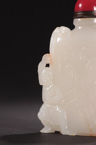 降龙罗汉|清-和田玉籽料“降龙罗汉”鼻烟壶