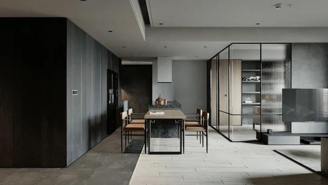 110㎡极简，木质感+水泥灰，营造低调简约的美