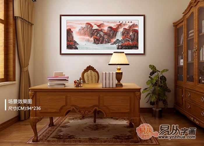 山水画|办公室内挂什么画好？石荣禄老师作品 韵味山水国画