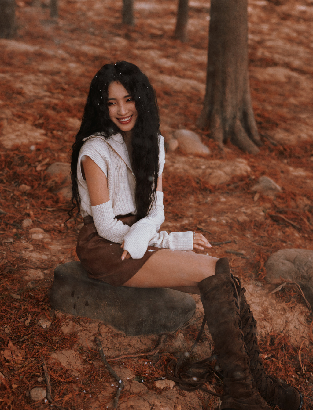 王紫璇|王紫璇秋日山野大片，网友：感觉像给秋天下了一场雪！