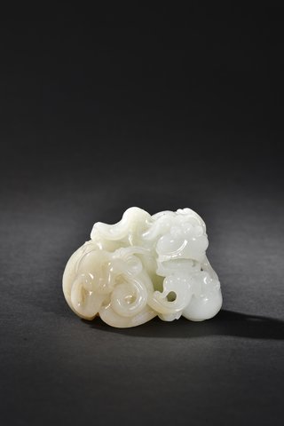 狮子|和田玉狮子戏绣球摆件