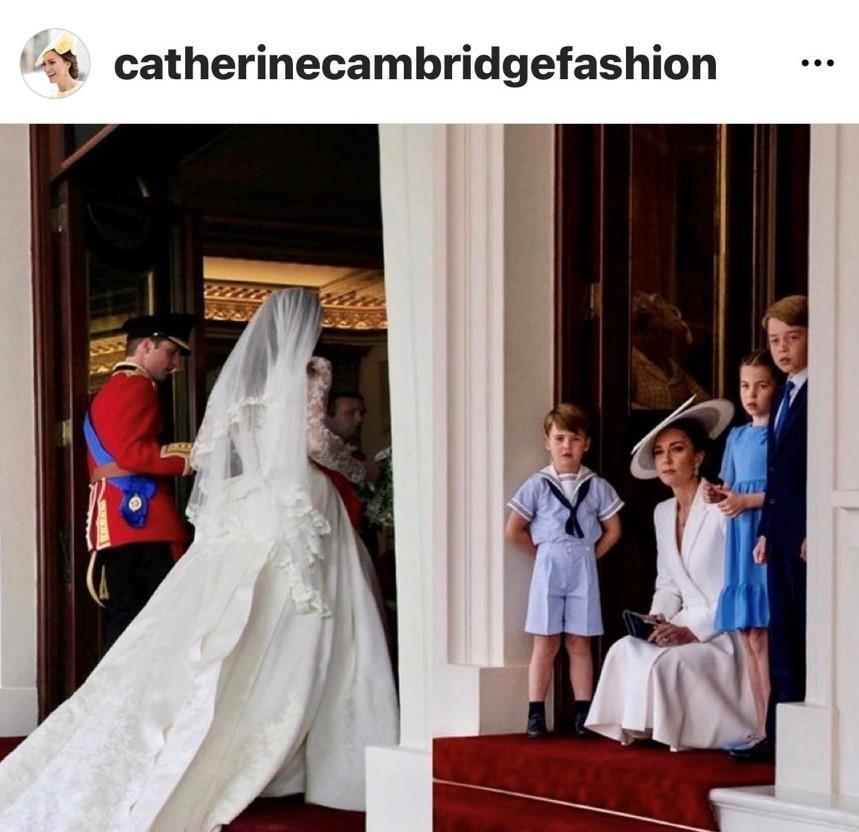 凯特王妃|威廉王子与凯特王妃结婚11年生三娃!英女王庆典经典对比照很感人